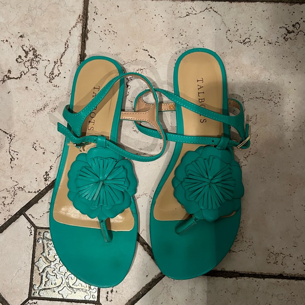 Talbots Vibrant Turquoise Sandals